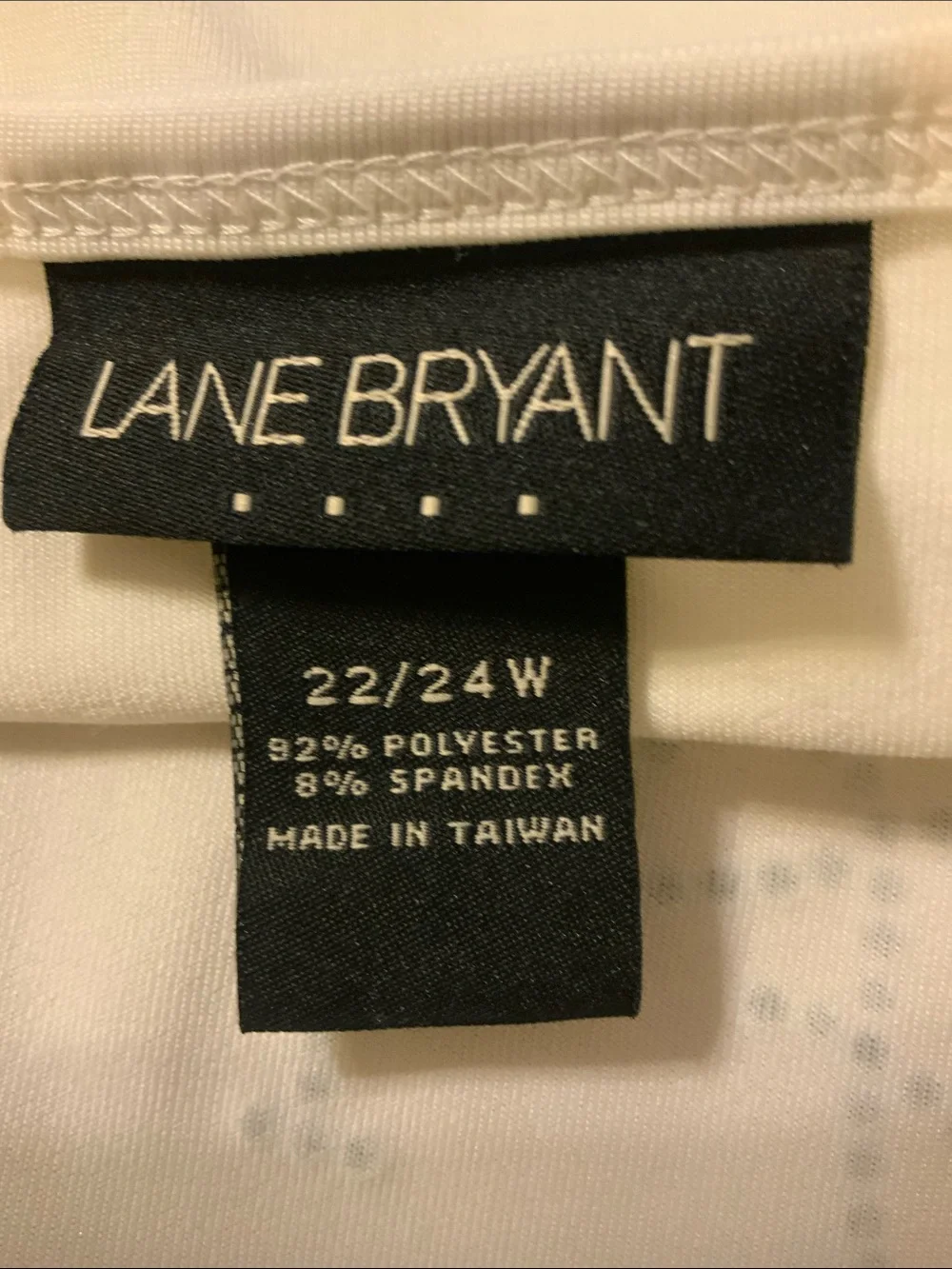 Lane Bryant Cream Spaghetti Strap Camisole with Rhinestone Martini Script 22/24